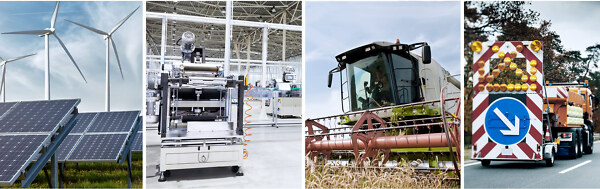 Vielfältige Anwendungen für Linearantriebe, z. B. in der Landtechnik oder in Industrie und Logistik